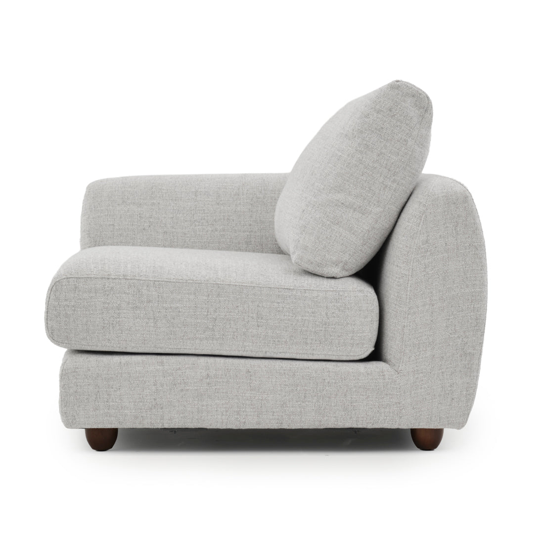 Nadal Modular Left Chair Light Grey