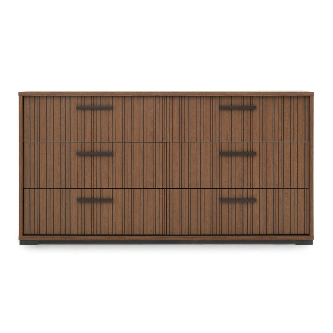 Nitmo 6-Drawer Dresser Dark Brown