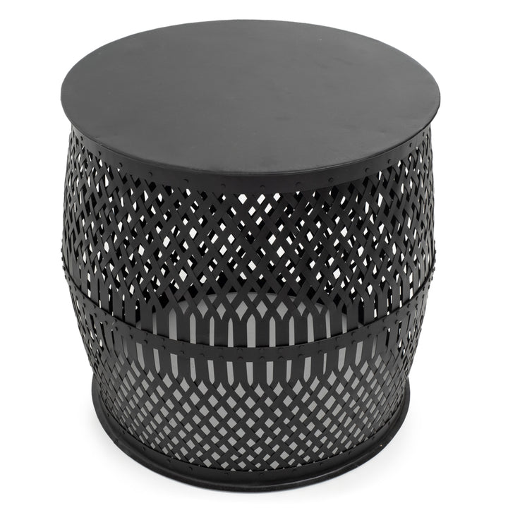 Indira Metal Accent Table Black