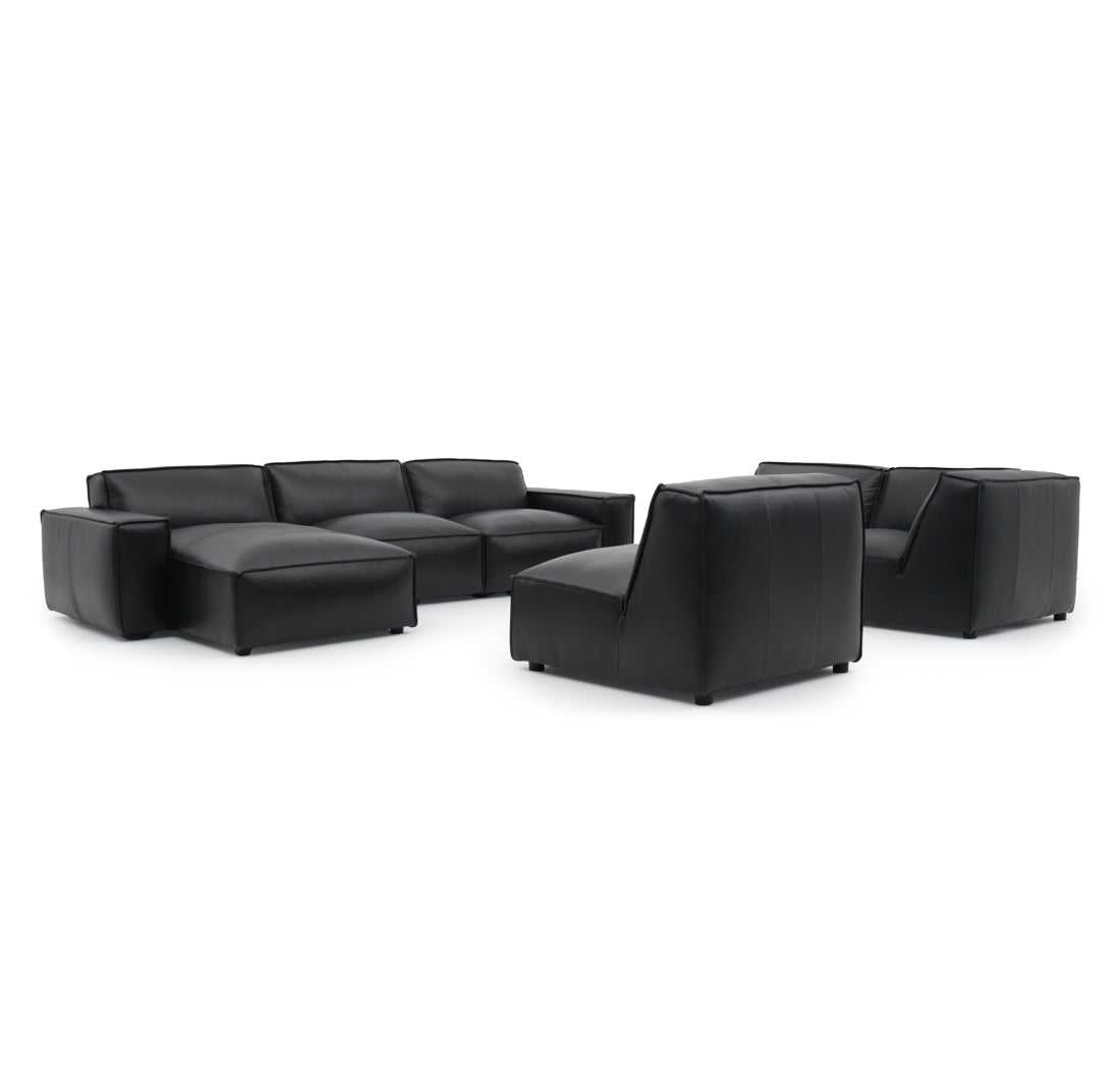 Nook Leather Modular Set Black