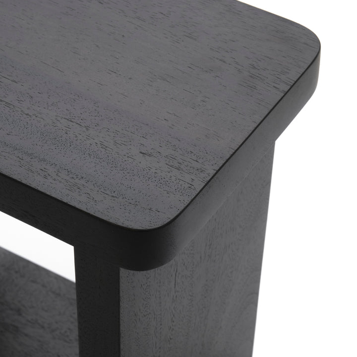 Siya Wood Accent Table Black