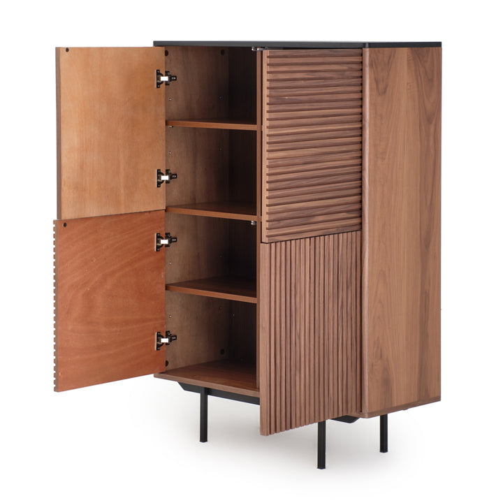Emory Wood Curio Dark Brown