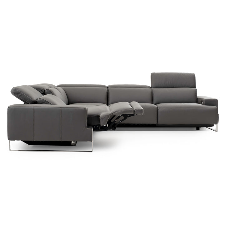 Warley Reclining Sectional Sofa Dark Grey