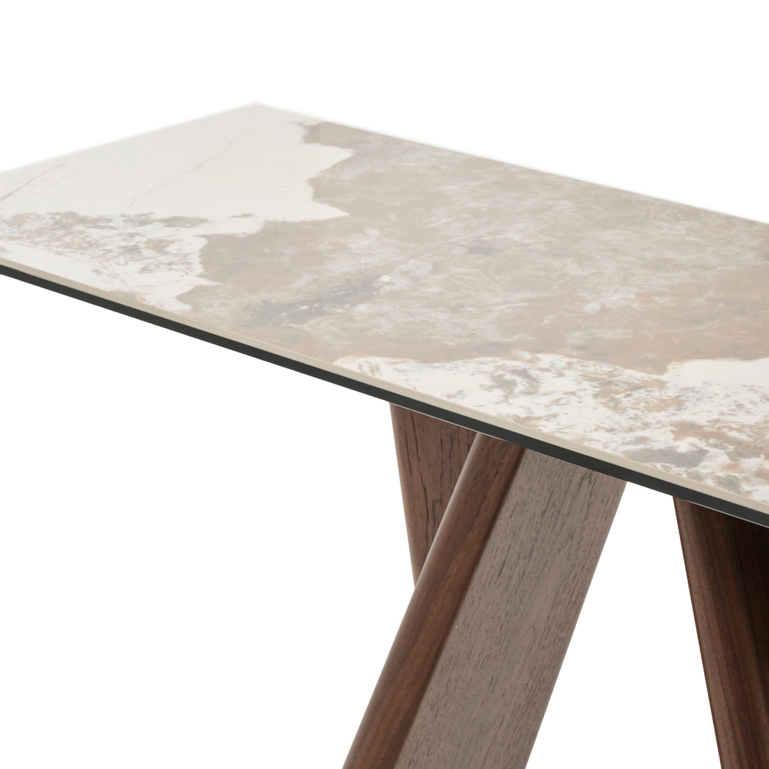 Emmeline Ceramic Console Table Light Brown