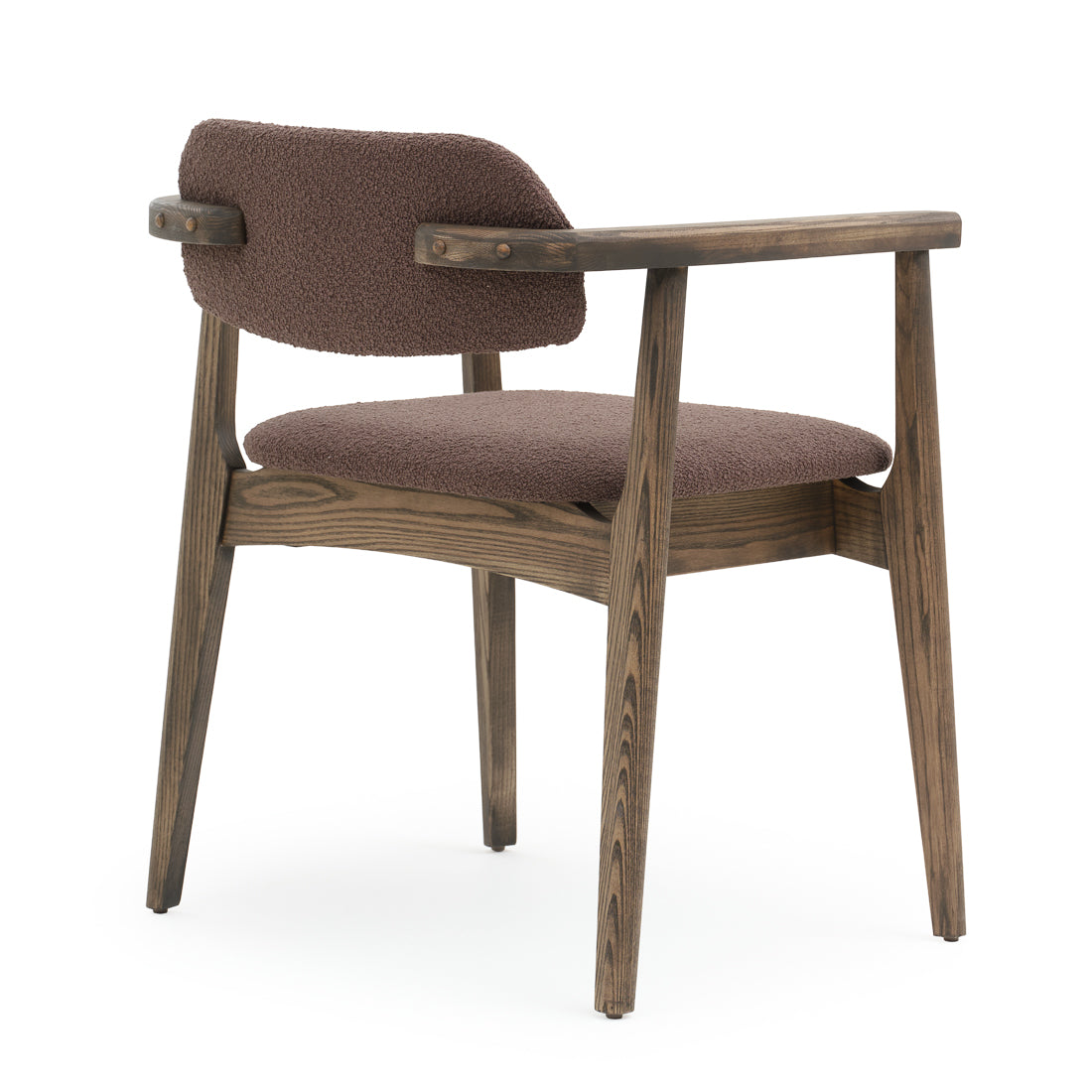 Novella Wood Armchair Dark Brown