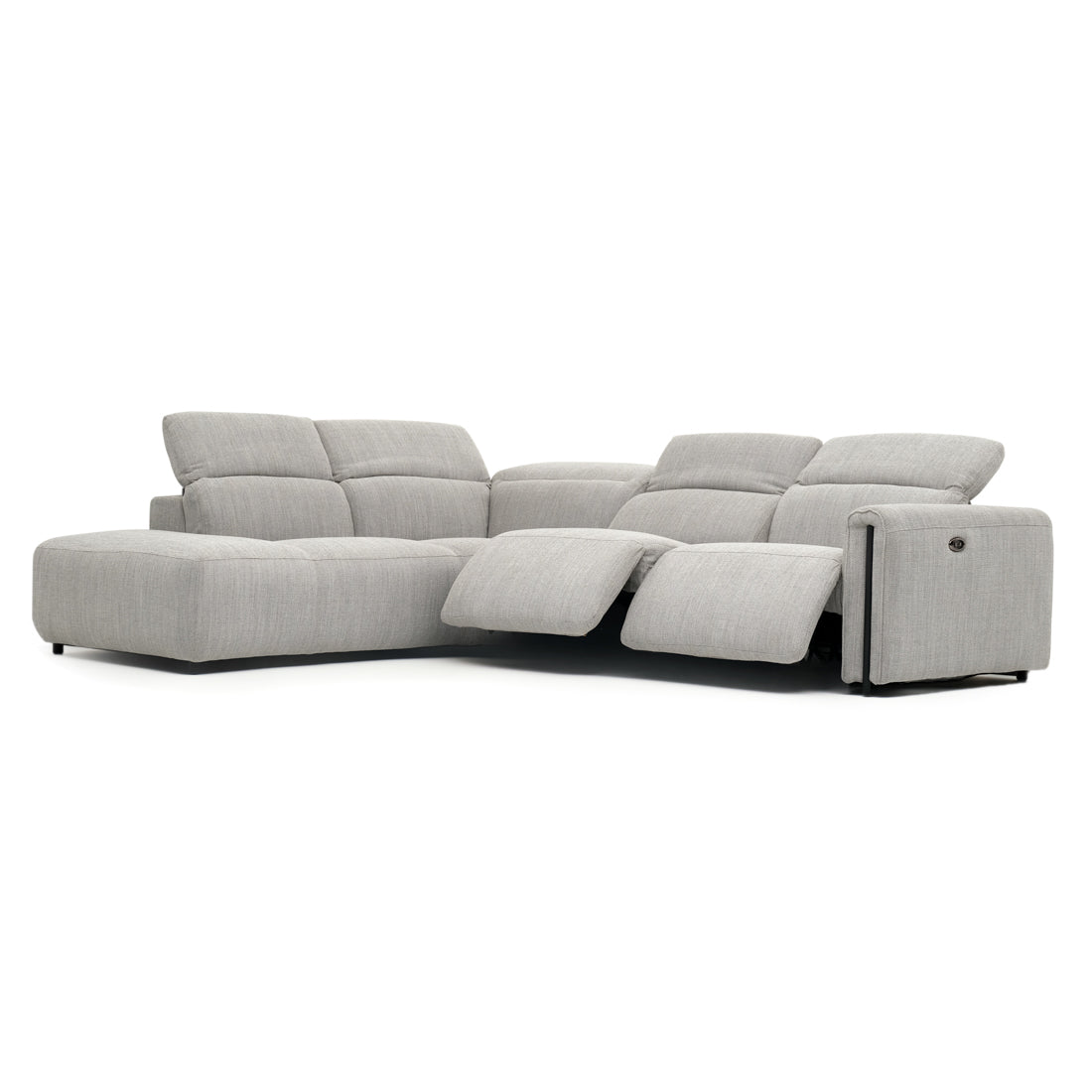 Wilnoir Reclining Sectional Sofa Light Grey