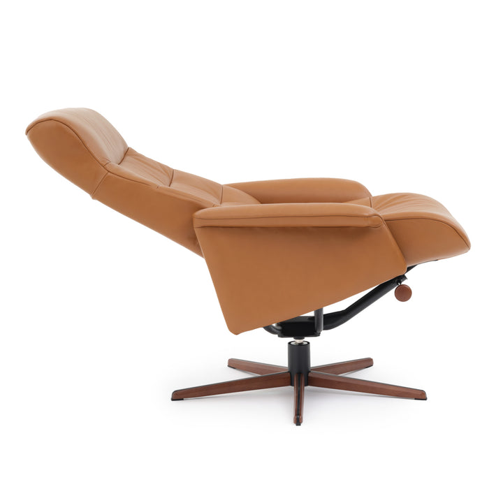 Nell Reclining Chair with Ottoman Cognac