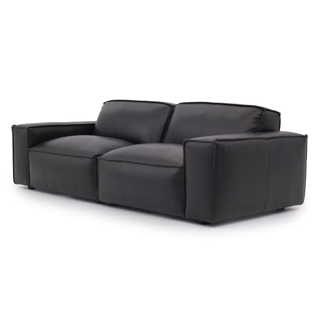 Nook Leather Modular Sofa Black