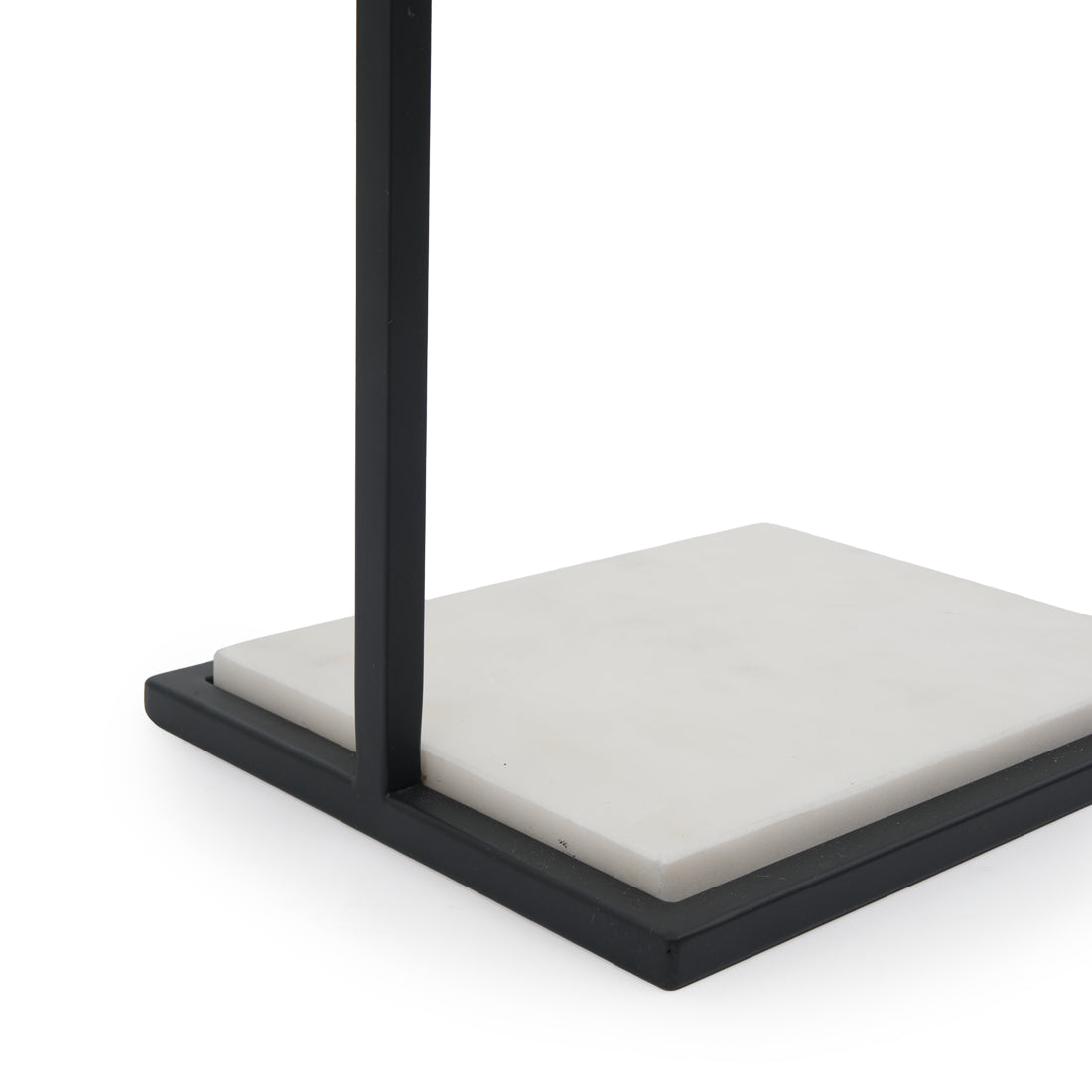 Warla Marble Accent Table Black & White