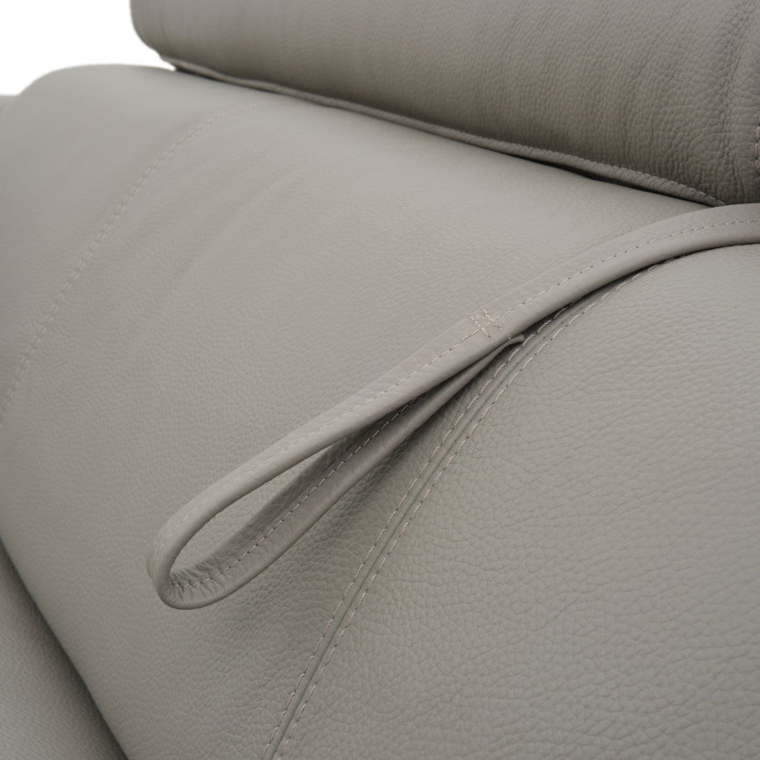 Westlyn Leather Double Sofa-Bed Light Grey