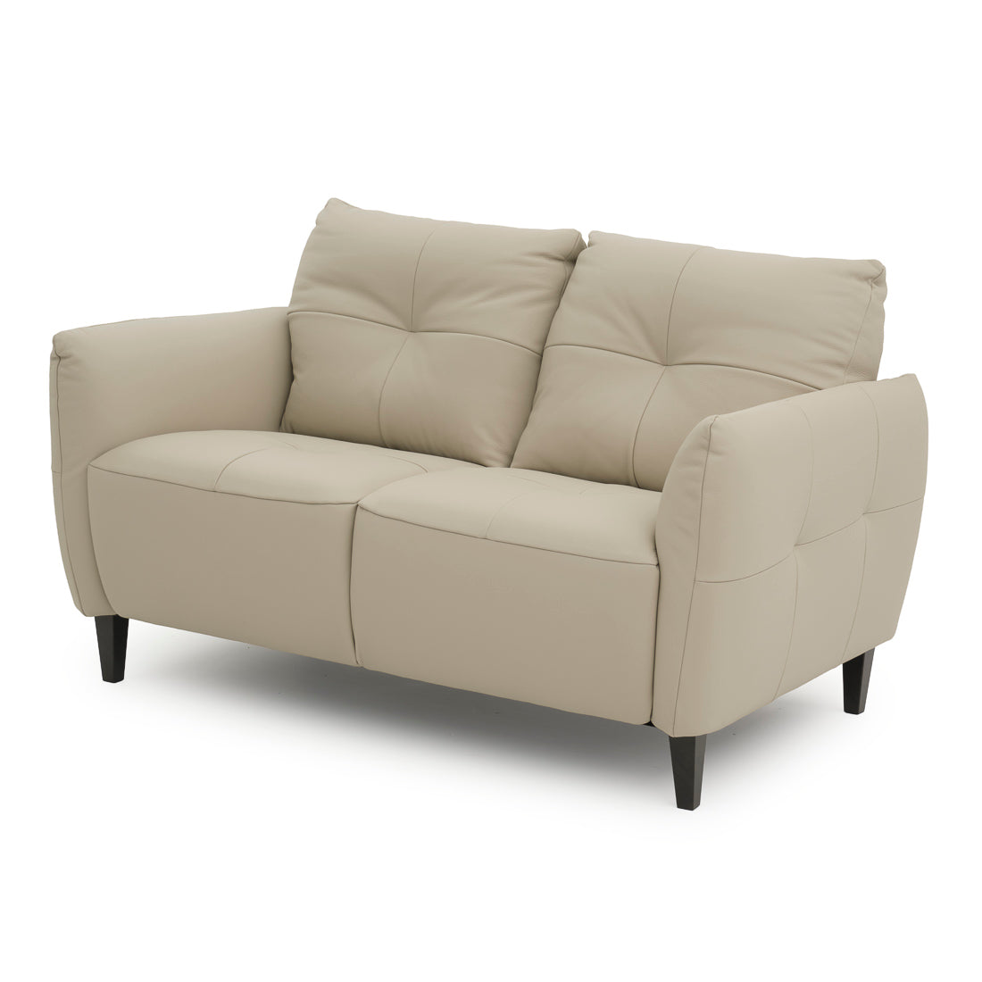 Wessa Leather Loveseat Beige