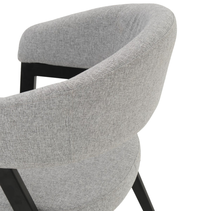 Waltina Fabric Armchair Light Grey