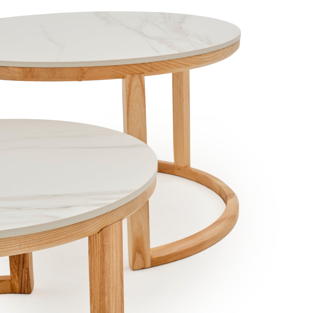 Eli Ceramic Nesting Table White