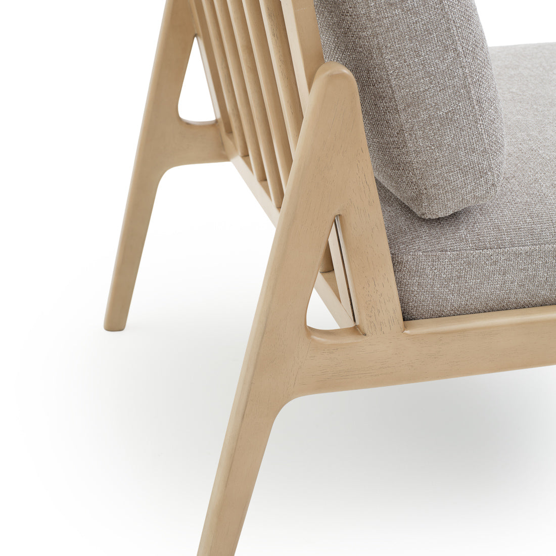 Nashik Fabric Accent Chair Light Grey
