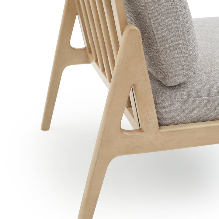 Nashik Fabric Accent Chair Light Grey
