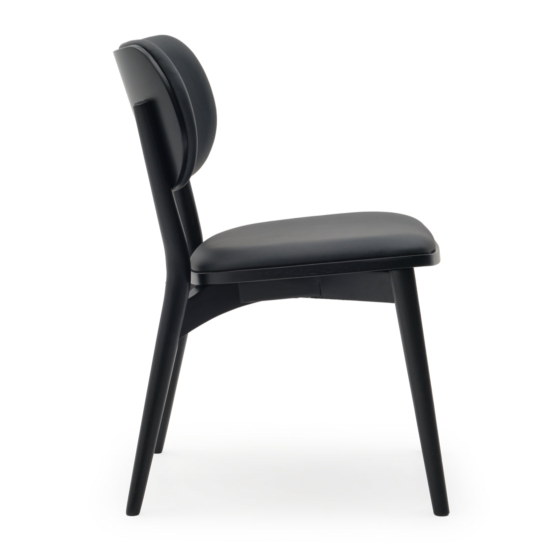 Elinor Leather Chair Black