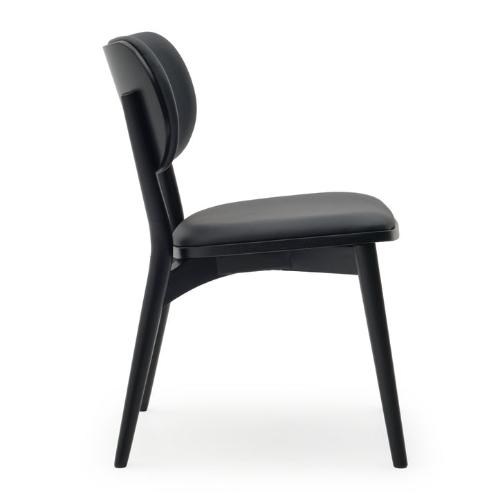 Elinor Leather Chair Black