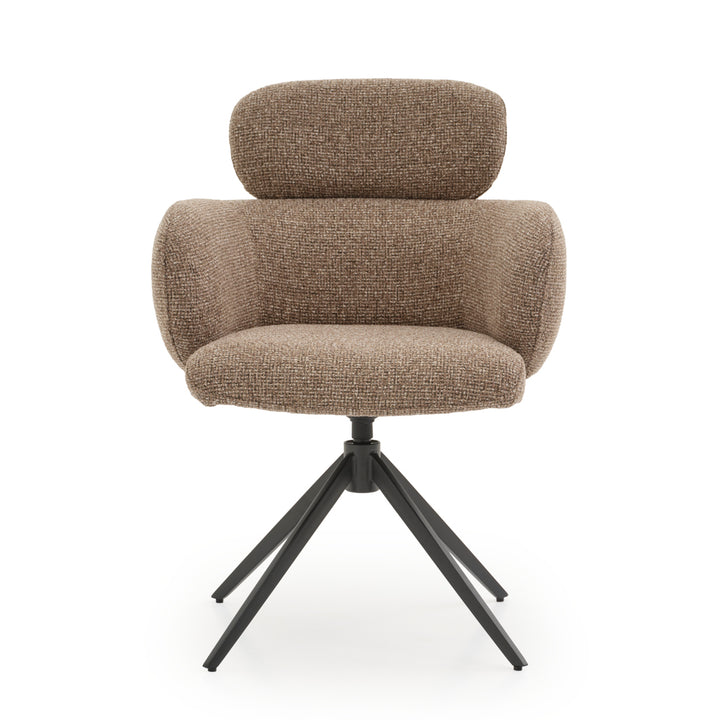 Elista Swivel Armchair Light Brown