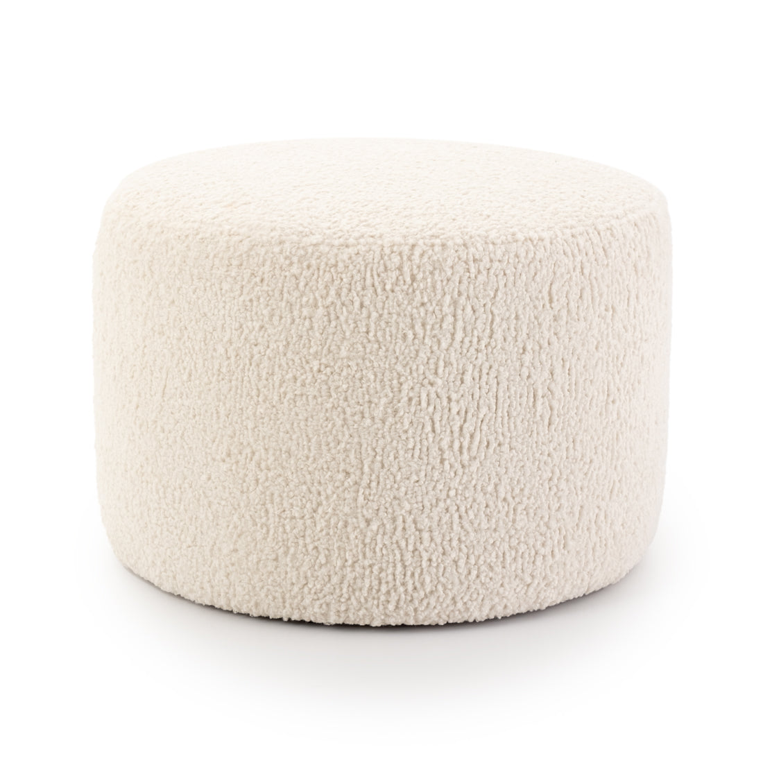 Evella Fabric Ottoman Off White