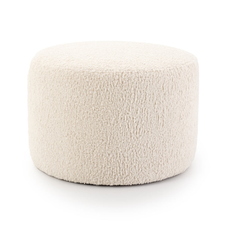 Evella Fabric Ottoman Off White