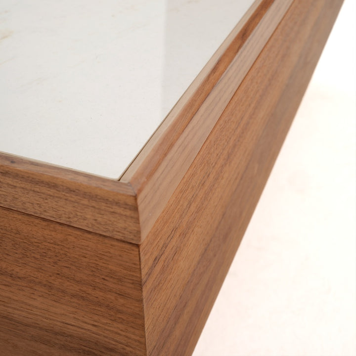 Emoni Coffee Table with Storage Dark Brown