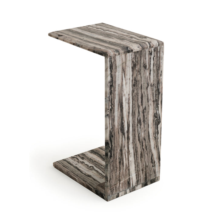 Neville Marble Accent Table Dark Grey