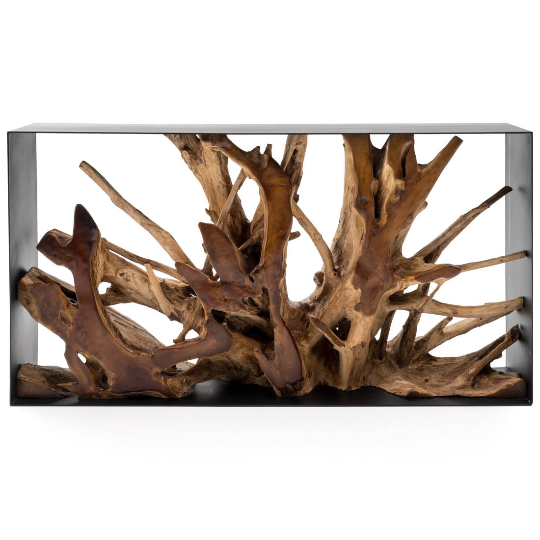 Nilan Wood Console Table Dark Brown