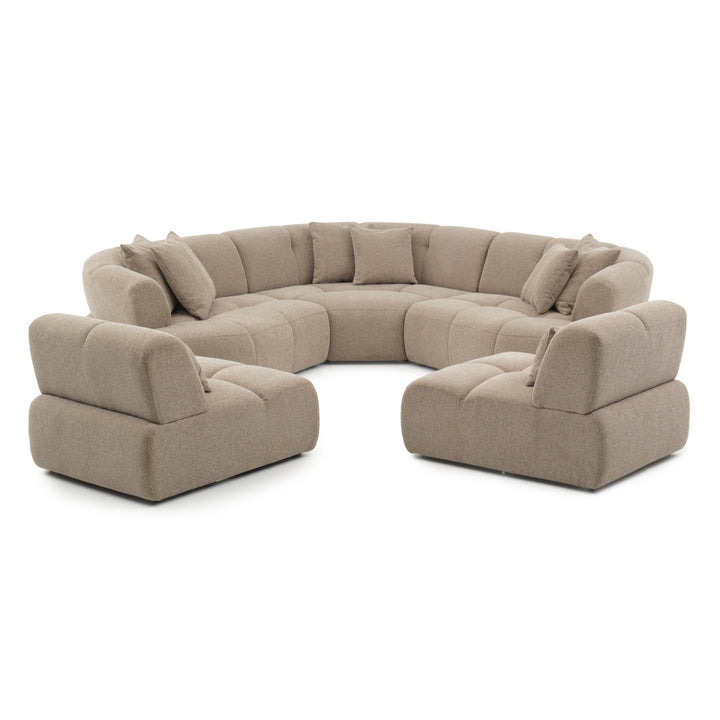 Edwina Fabric Modular Set Taupe