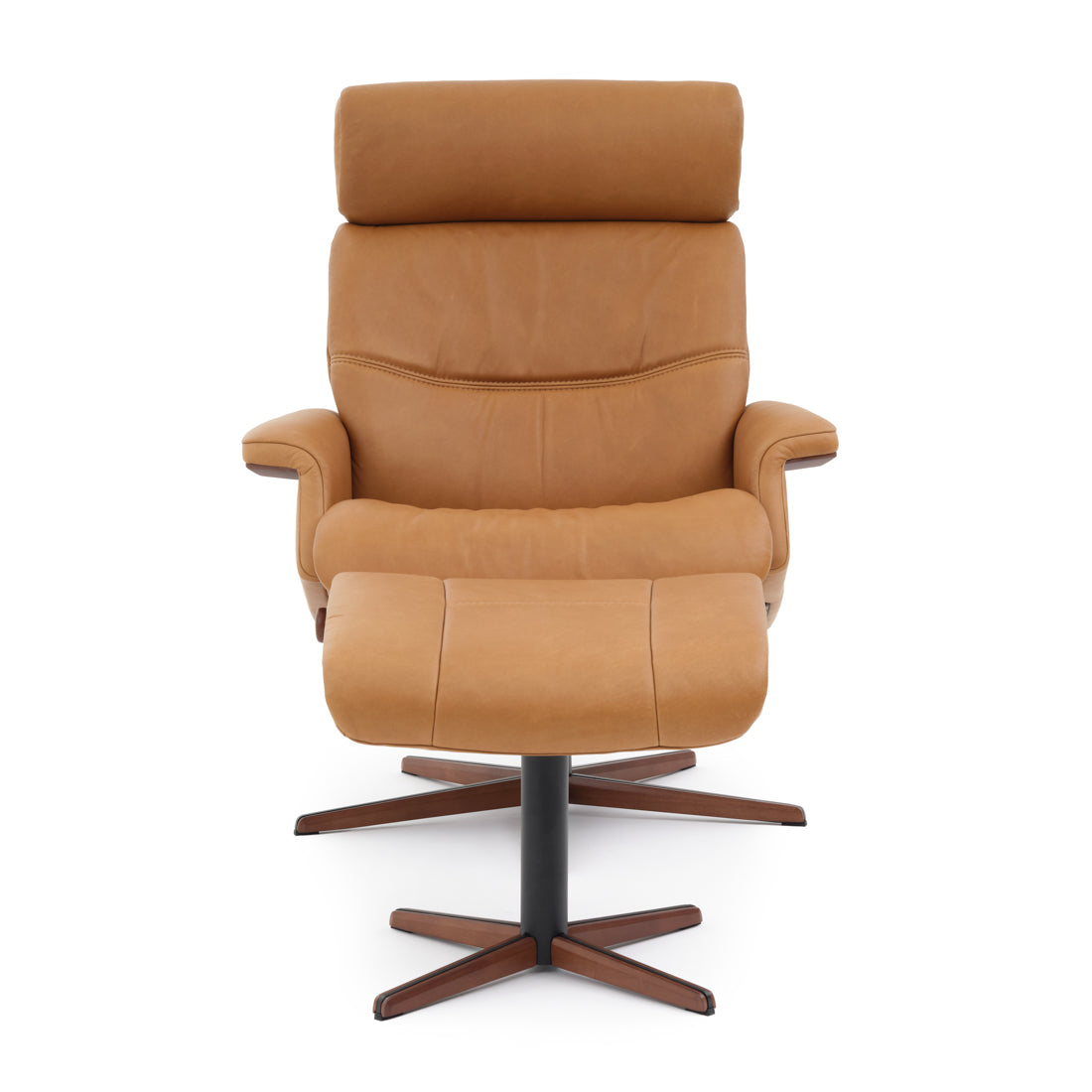 Norris Reclining Chair with Ottoman Cognac