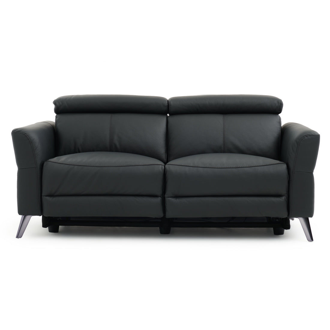 Westlyn Leather Reclining Sofa Black
