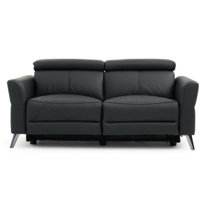 Westlyn Leather Reclining Sofa Black