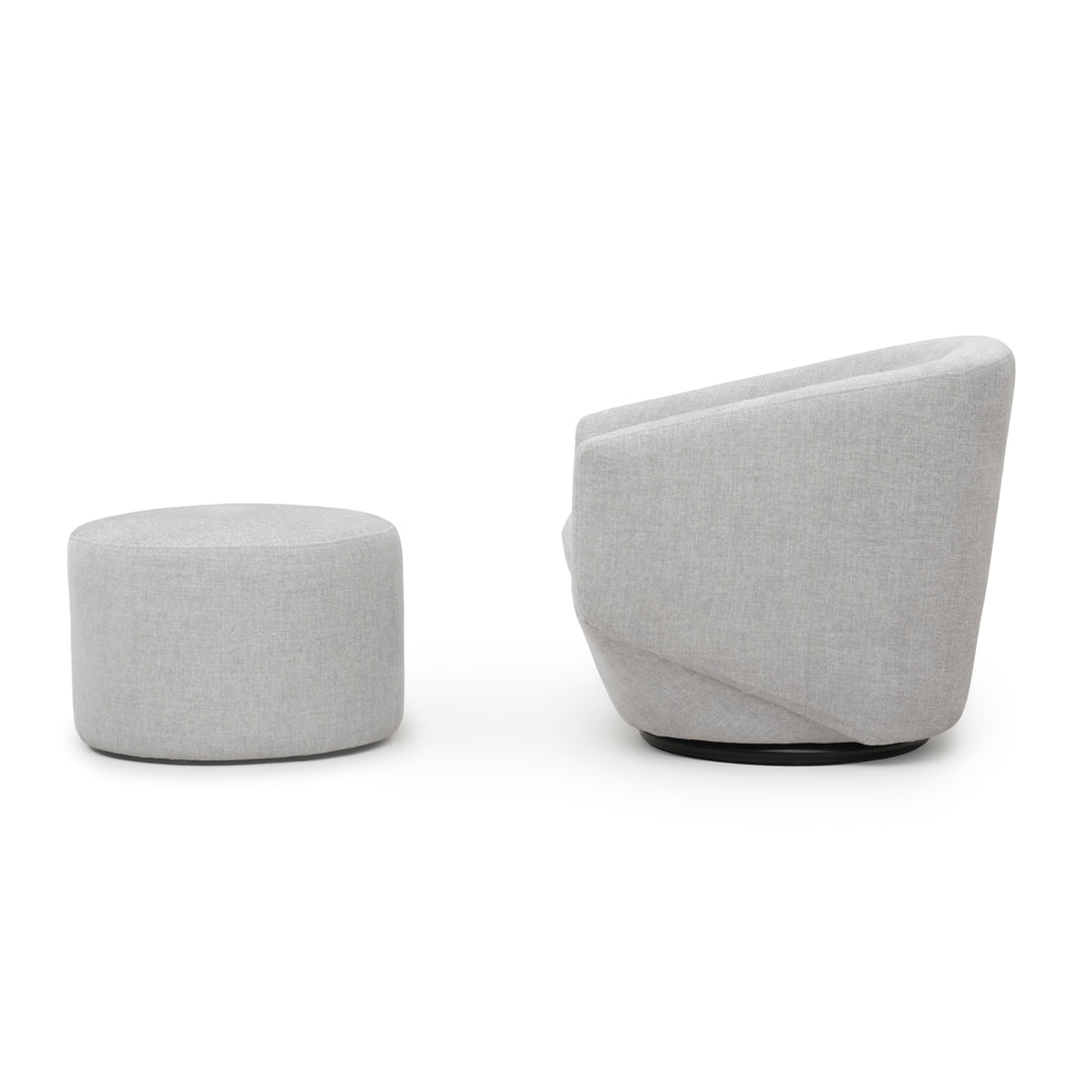 Wyle Swivel Accent Chair Light Grey