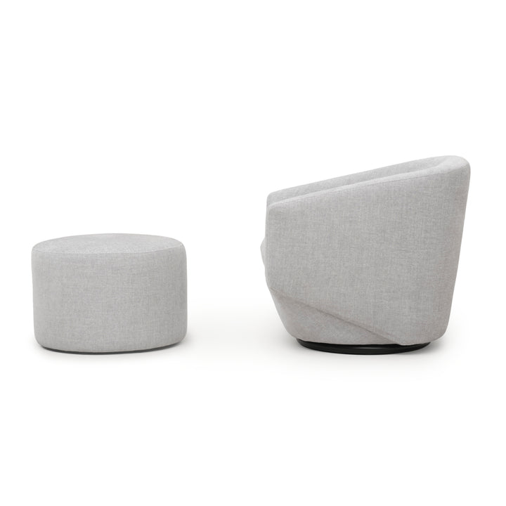 Wyle Swivel Accent Chair Light Grey
