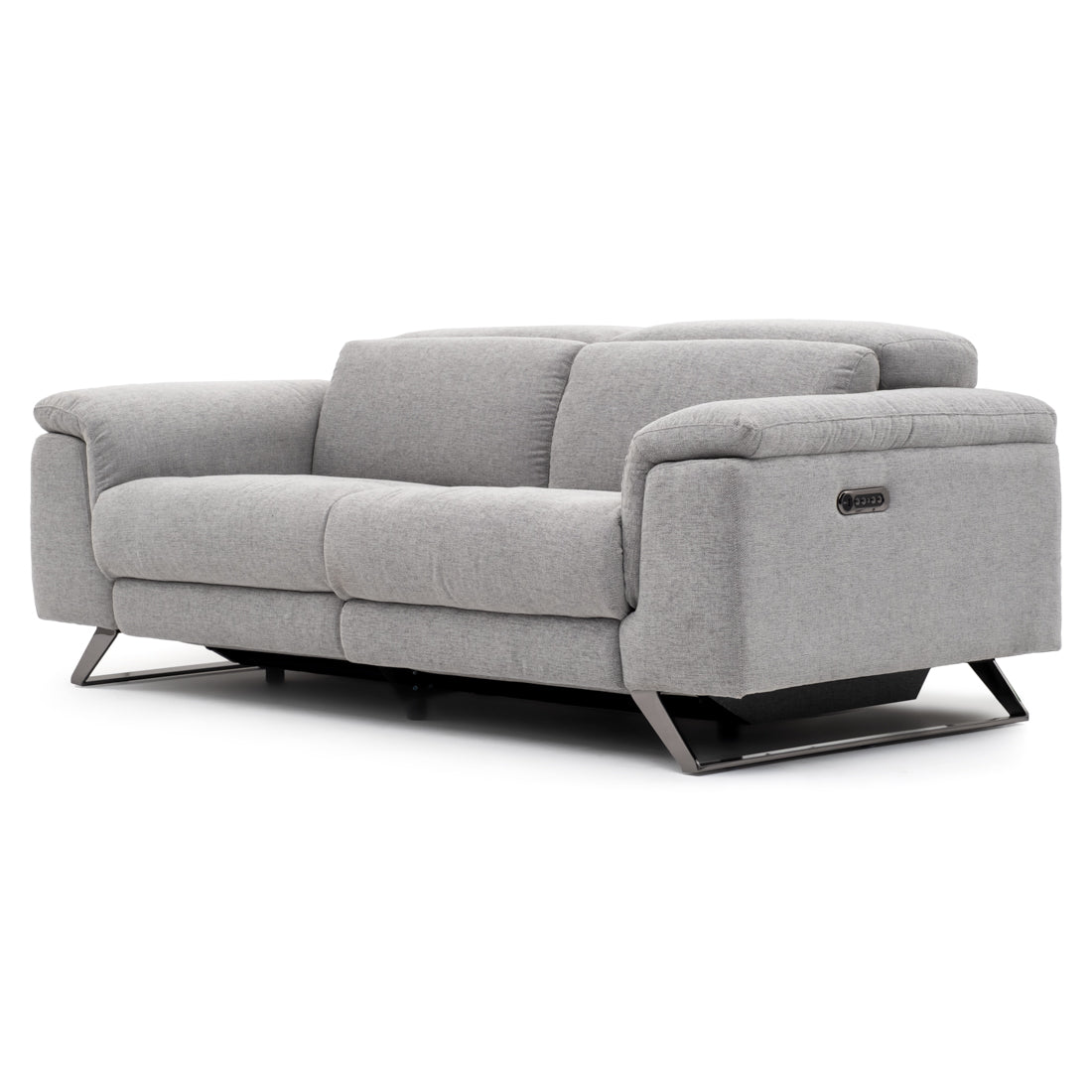 Warren Fabric Reclining Sofa Light Grey
