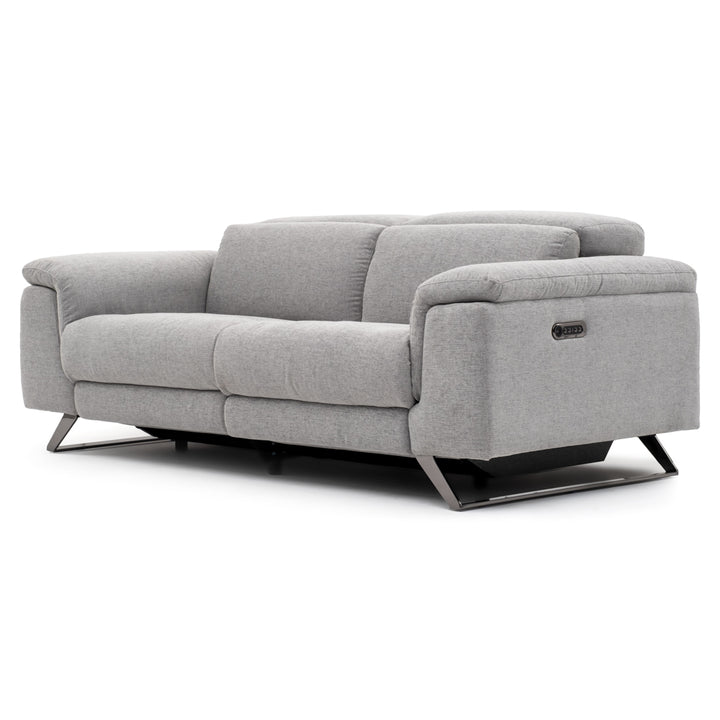 Warren Fabric Reclining Sofa Light Grey