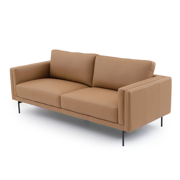 Everly Leather Sofa Cognac
