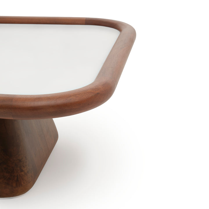 Nesta Wood Coffee Table Dark Brown