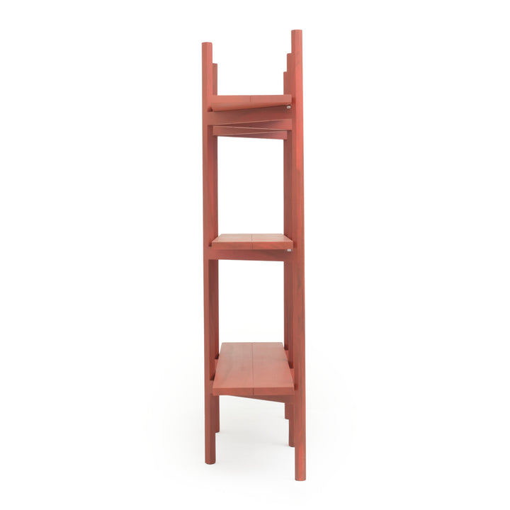 Siya Wood Bookcase Red