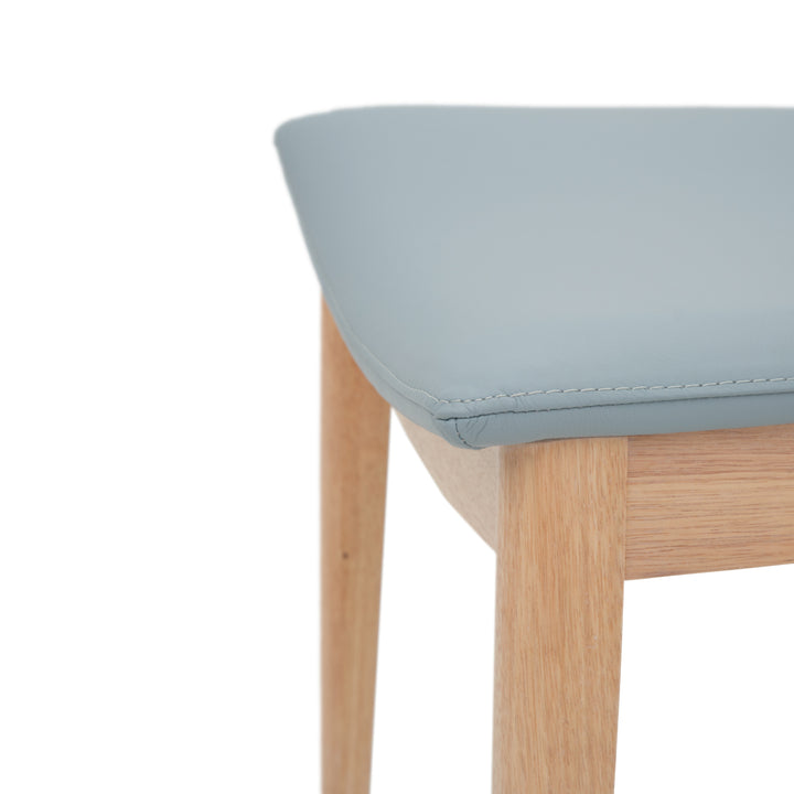 Emy Leather Chair Light Blue