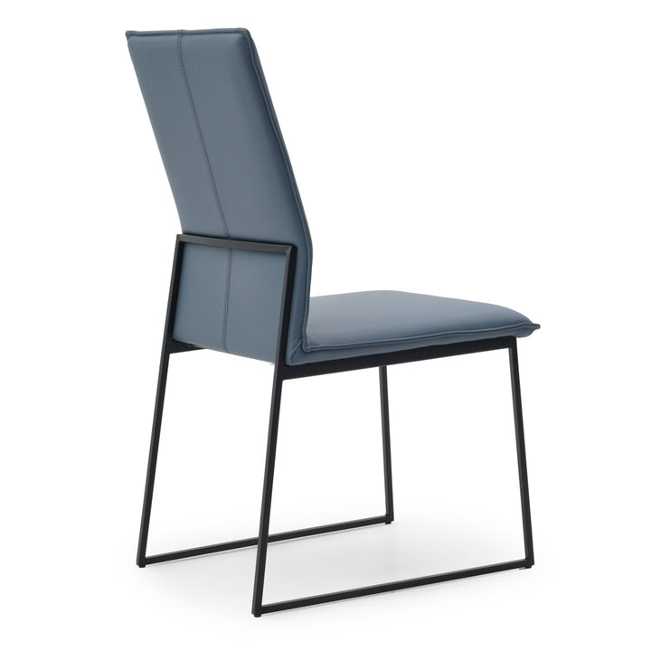 Wara Leather Chair Dark Blue