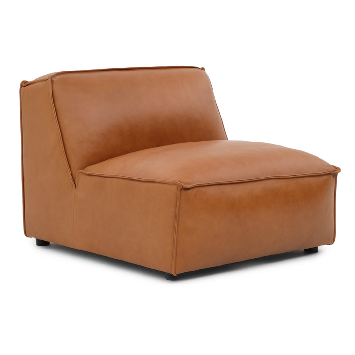 Nook Modular Armless Chair Cognac