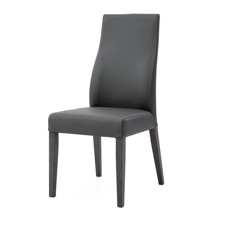 Jennifer Leather Chair Dark Grey