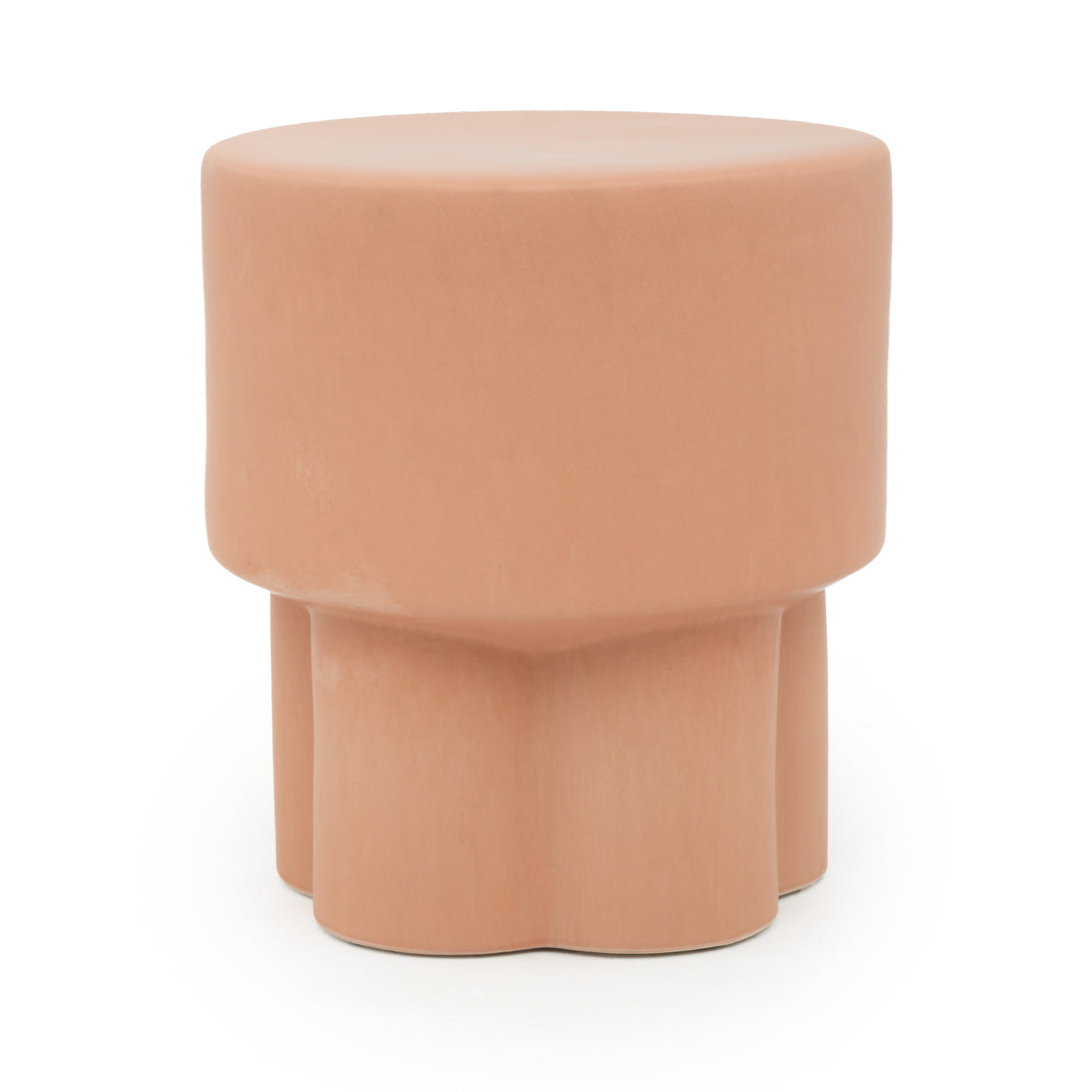 Eflower Accent Stool Light Brown