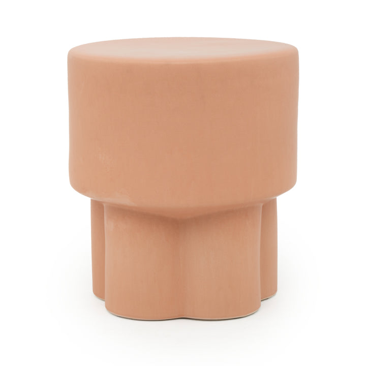 Eflower Accent Stool Light Brown