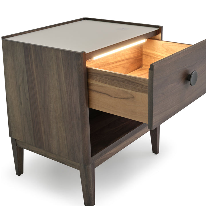 Nathaniel Left Nightstand Dark Brown