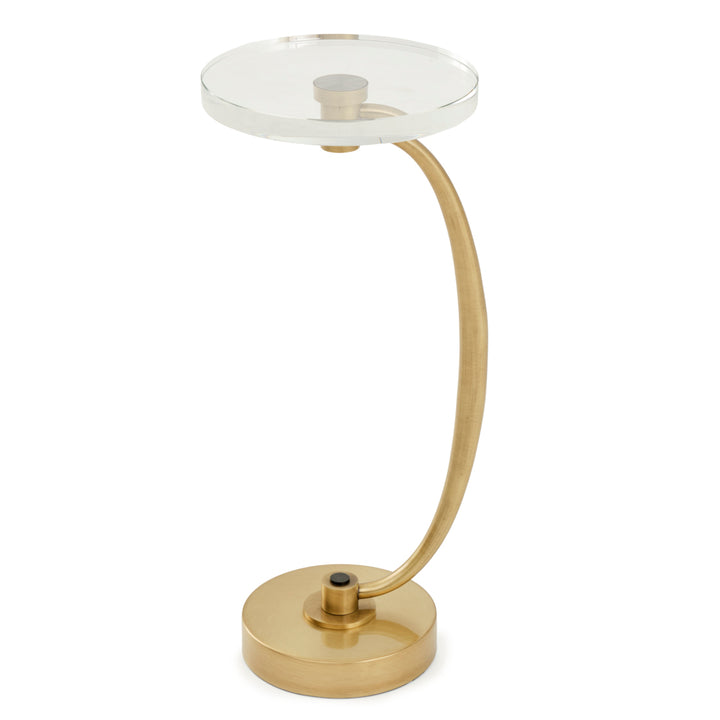 Evanly Glass Accent Table Gold