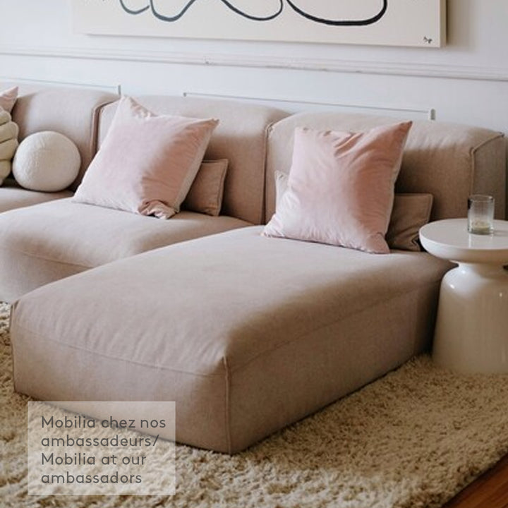 Ellemia Modular Armless Chaise Beige
