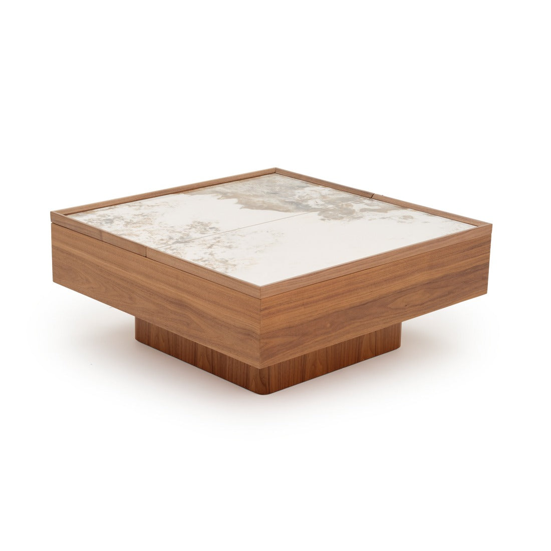 Emoni Coffee Table with Storage Dark Brown