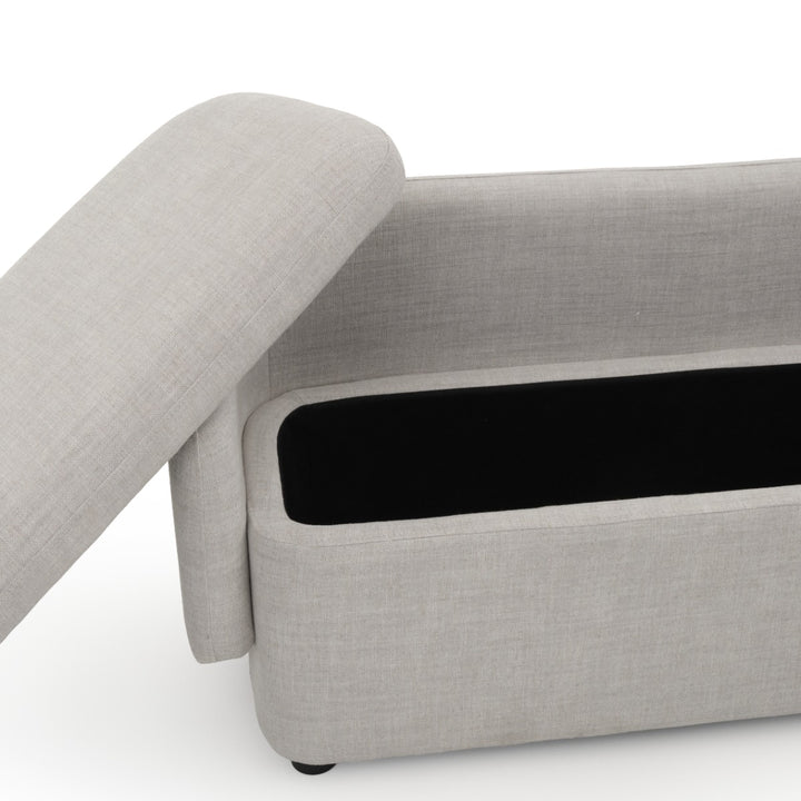 Nadima Bench with Storage Beige