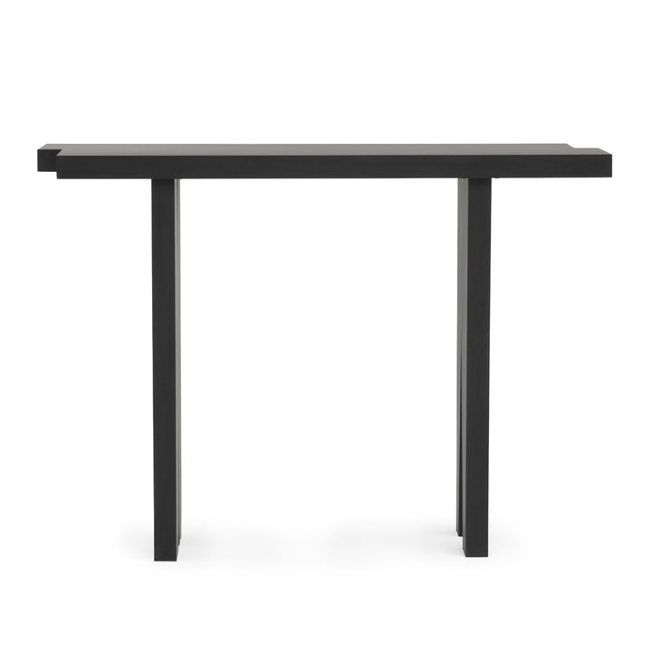 Shayla Wood Console Table Black